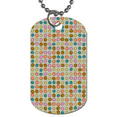 Retro dots pattern Dog Tag (One Side)