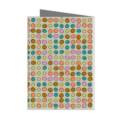 Retro dots pattern Mini Greeting Cards (Pkg of 8)