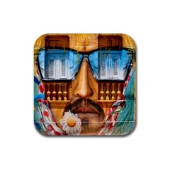 Graffiti Sunglass Art Rubber Coaster (Square) 