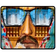 Graffiti Sunglass Art Fleece Blanket (Medium) 