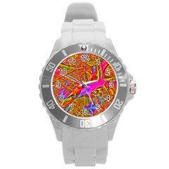 Biology 101 Abstract Round Plastic Sport Watch (l) by TheWowFactor