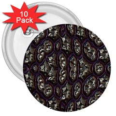 3d Plastic Shapes 3  Button (10 Pack) by LalyLauraFLM