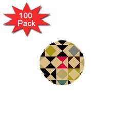 Rhombus And Triangles Pattern 1  Mini Button (100 Pack) 