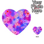 Pink and Purple Marble Waves Playing Cards 54 (Heart)  Front - Heart8