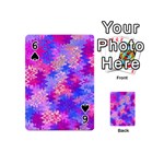 Pink and Purple Marble Waves Playing Cards 54 (Mini)  Front - Spade6