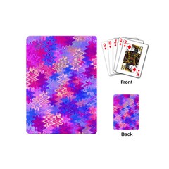 Pink And Purple Marble Waves Playing Cards (mini)  by KirstenStar