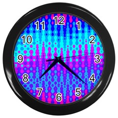 Melting Blues And Pinks Wall Clocks (black) by KirstenStar