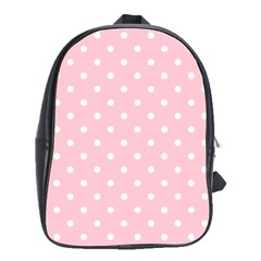 Pink Polka Dots School Bags(large)  by LokisStuffnMore