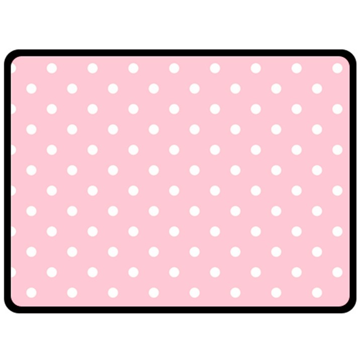 Pink Polka Dots Fleece Blanket (Large) 