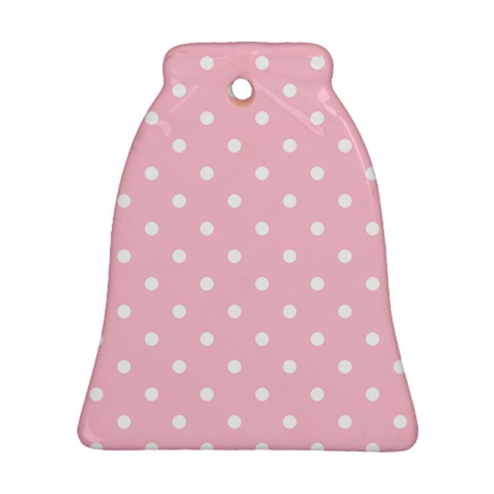 Pink Polka Dots Bell Ornament (2 Sides)