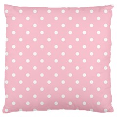 Pink Polka Dots Large Cushion Cases (two Sides)  by LokisStuffnMore