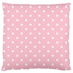 Pink Polka Dots Large Cushion Cases (Two Sides)  Front