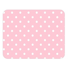 Pink Polka Dots Double Sided Flano Blanket (large)  by LokisStuffnMore
