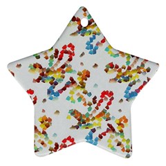 Colorful Paint Strokes Star Ornament (two Sides) by LalyLauraFLM