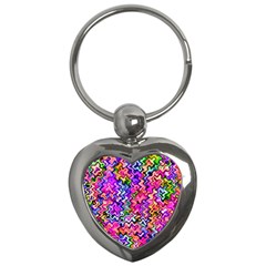 Swirly Twirly Colors Key Chains (heart)  by KirstenStar