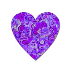 Lavender Swirls Heart Magnet by KirstenStar