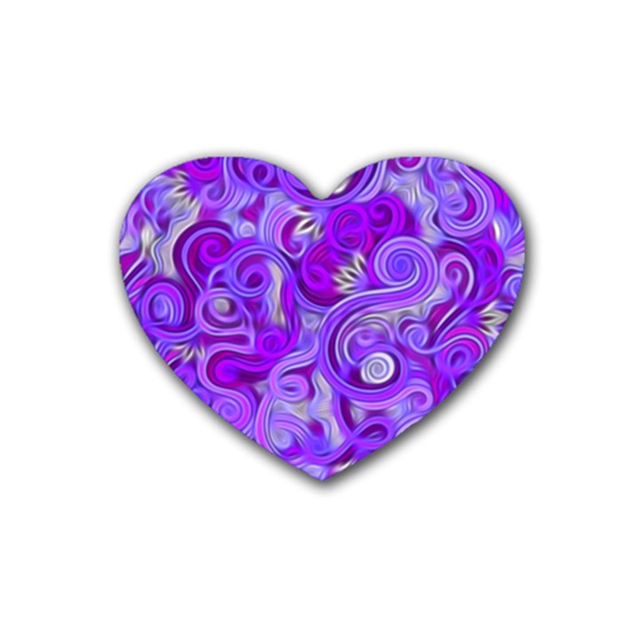 Lavender Swirls Heart Coaster (4 pack) 