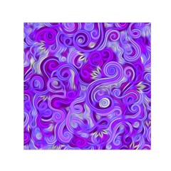 Lavender Swirls Small Satin Scarf (square)  by KirstenStar