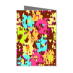 Shapes In Retro Colors Mini Greeting Cards (pkg Of 8) by LalyLauraFLM