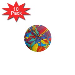 Colorful Miscellaneous Shapes 1  Mini Magnet (10 Pack) 