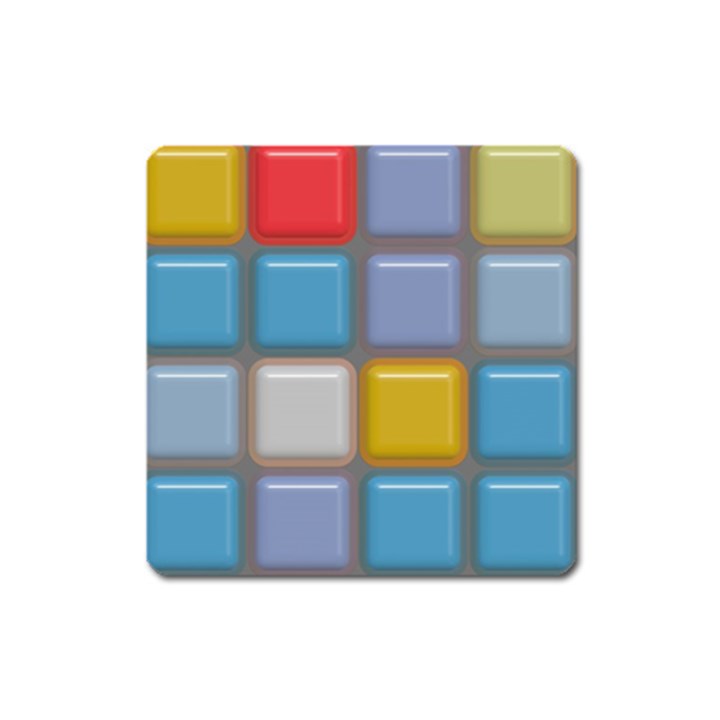 Shiny Squares pattern Magnet (Square)