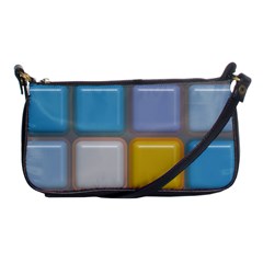 Shiny Squares Pattern Shoulder Clutch Bag by LalyLauraFLM