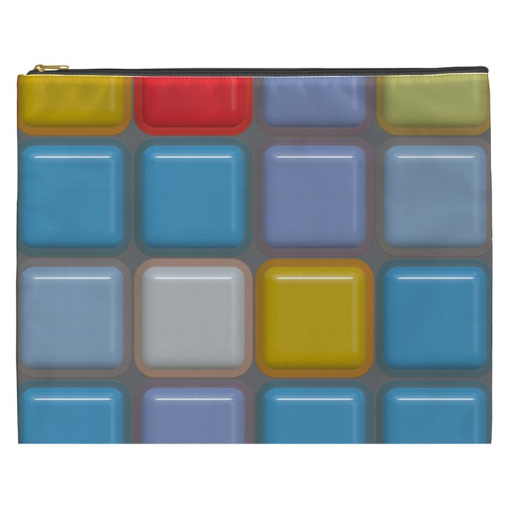 Shiny Squares pattern Cosmetic Bag (XXXL)