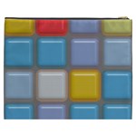 Shiny Squares pattern Cosmetic Bag (XXXL) Back