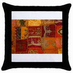 India Print Realism Fabric Art Throw Pillow Cases (black) by TheWowFactor