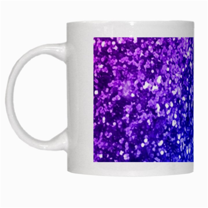 Glitter Ocean Bokeh White Mugs