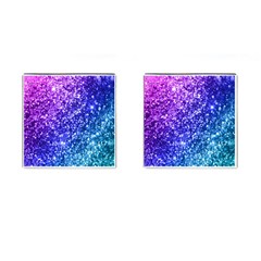Glitter Ocean Bokeh Cufflinks (square)