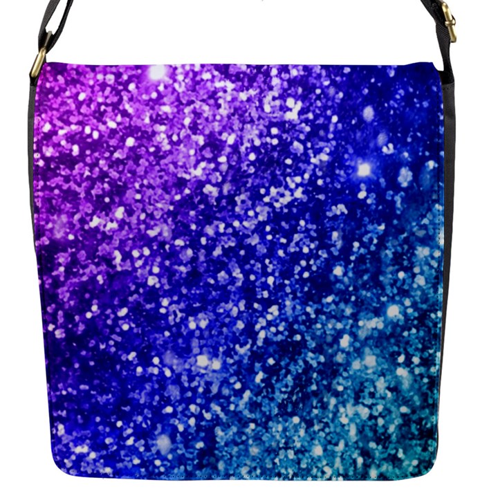 Glitter Ocean Bokeh Flap Messenger Bag (S)