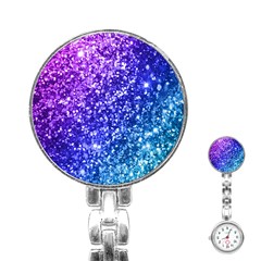 Glitter Ocean Bokeh Stainless Steel Nurses Watches by KirstenStar