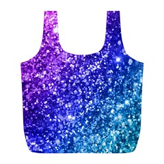 Glitter Ocean Bokeh Full Print Recycle Bags (l)  by KirstenStar