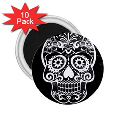 Skull 2 25  Magnets (10 Pack) 