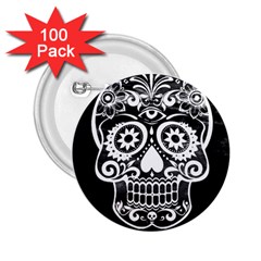 Skull 2 25  Buttons (100 Pack)  by ImpressiveMoments