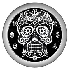 Skull Wall Clocks (silver) 