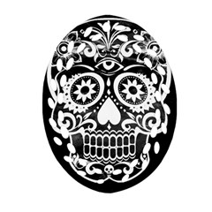 Skull Oval Filigree Ornament (2-side) 