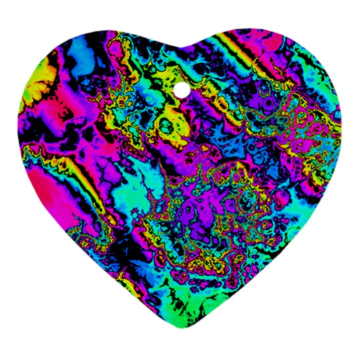 Powerfractal 2 Heart Ornament (2 Sides)