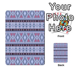 Fancy Tribal Border Pattern Blue Multi-purpose Cards (rectangle) 