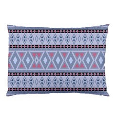 Fancy Tribal Border Pattern Blue Pillow Cases (two Sides) by ImpressiveMoments