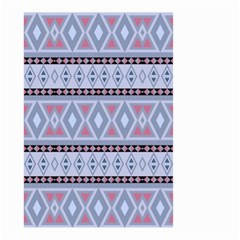 Fancy Tribal Border Pattern Blue Small Garden Flag (two Sides) by ImpressiveMoments