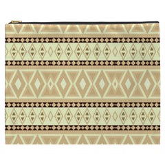 Fancy Tribal Border Pattern Beige Cosmetic Bag (xxxl)  by ImpressiveMoments