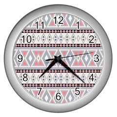 Fancy Tribal Border Pattern Soft Wall Clocks (silver)  by ImpressiveMoments