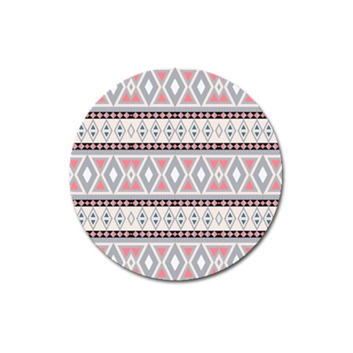 Fancy Tribal Border Pattern Soft Magnet 3  (Round)