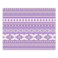 Fancy Tribal Borders Lilac Double Sided Flano Blanket (large)  by ImpressiveMoments