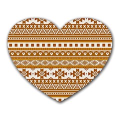 Fancy Tribal Borders Golden Heart Mousepads by ImpressiveMoments