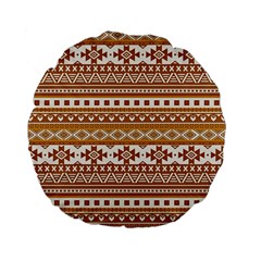 Fancy Tribal Borders Golden Standard 15  Premium Flano Round Cushions by ImpressiveMoments