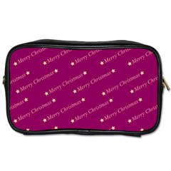 Merry Christmas,text,bordeaux Toiletries Bags 2-side by ImpressiveMoments