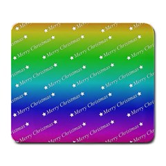 Merry Christmas,text,rainbow Large Mousepads